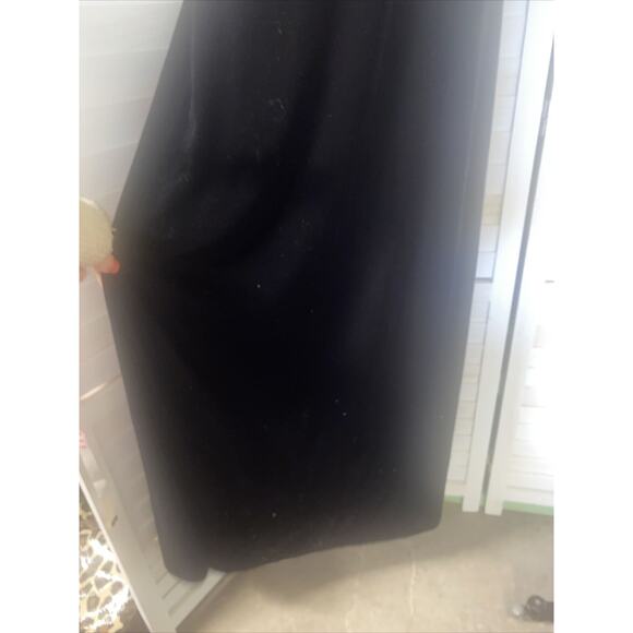 Vtg 90s/00s Y2K Women’s Black Maxi Velvet Cocktail Dress Size 4 - Picture 3 of 9